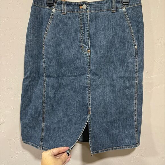 Chicos size 1 denim pencil skirt - Picture 3 of 5